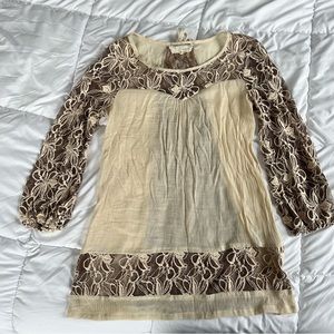 A’reve cream dress top floral